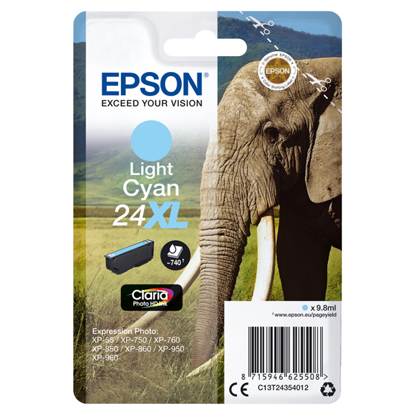MD_EPST24354012 Epson - Cartuccia ink - 24XL - Ciano chiaro - C13T24354012 - 9,8ml - immagine 1