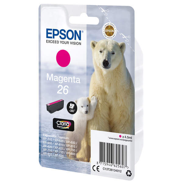 MD_EPST26134012 Epson - Cartuccia ink - 26 - Magenta - C13T26134012 - 4,5ml - immagine 1