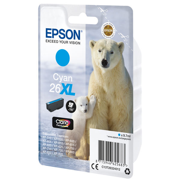 MD_EPST26324012 Epson - Cartuccia ink - 26XL - Ciano - C13T26324012 - 9,7ml - immagine 1