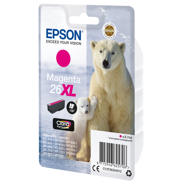 MD_EPST26334012 Epson - Cartuccia ink - 26XL - Magenta - C13T26334012 - 9,7ml - immagine 1