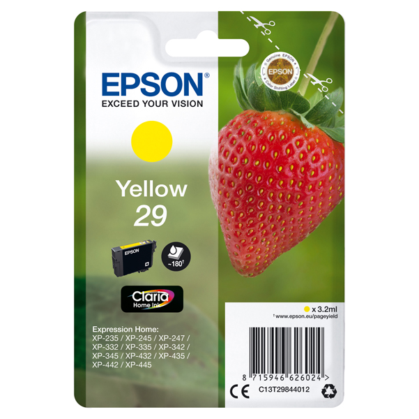 MD_EPST29844012 Epson - Cartuccia ink - 29 - Giallo - C13T29844012 - 3,2ml - immagine 1