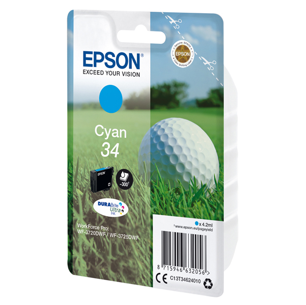 MD_EPST34624010 Epson - Cartuccia ink - 34 - Ciano - C13T34624010 - 4,2ml - immagine 1