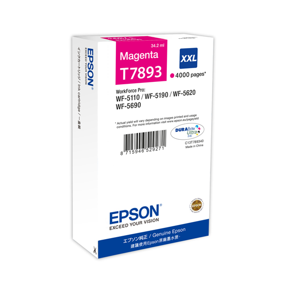MD_EPST789340 Epson - Tanica - Magenta - T7893 - C13T789340 - 34,2ml - immagine 1