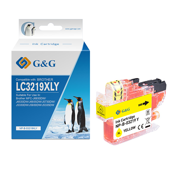 MD_GGNINKB3219XLY G&G - Cartuccia ink Compatibile per Brother MFC-J6930DW/J6530DW/J6935DW - Giallo - immagine 1