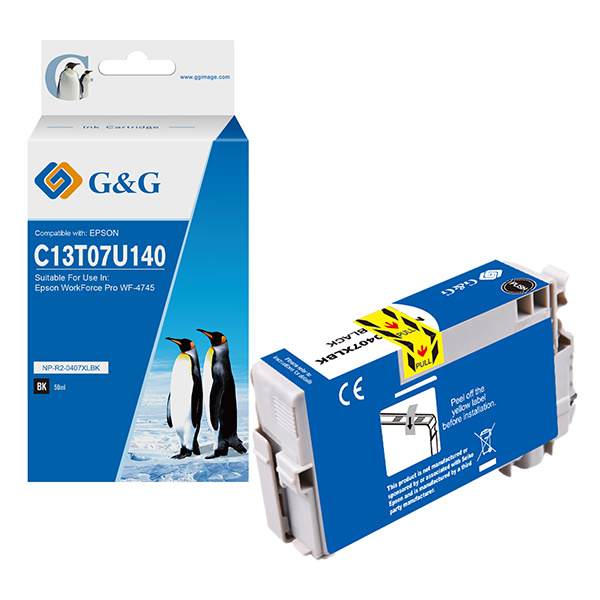 MD_GGNINKE407XLBK G&G - Cartuccia ink Compatibile per Epson WorkForce Pro WF-4745 - Nero - immagine 1