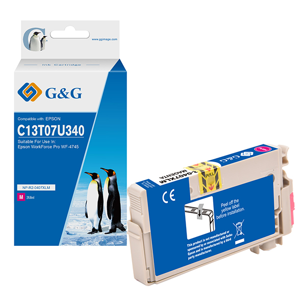 MD_GGNINKE407XLM G&G - Cartuccia ink Compatibile per Epson WorkForce Pro WF-4745 - Magenta - immagine 1