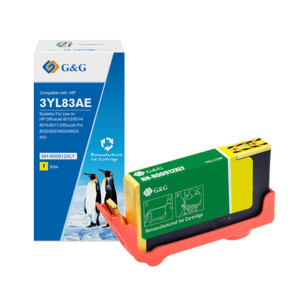 MD_GGNINKE912XLY G&G - Cartuccia ink Compatibile per HP 912XL - Giallo - immagine 1