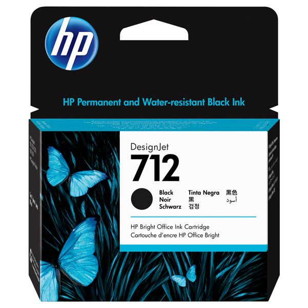 MD_HP3ED71A Hp - Cartuccia Ink originale - 712 - Nero - 3ED71A - 80 ml - immagine 1