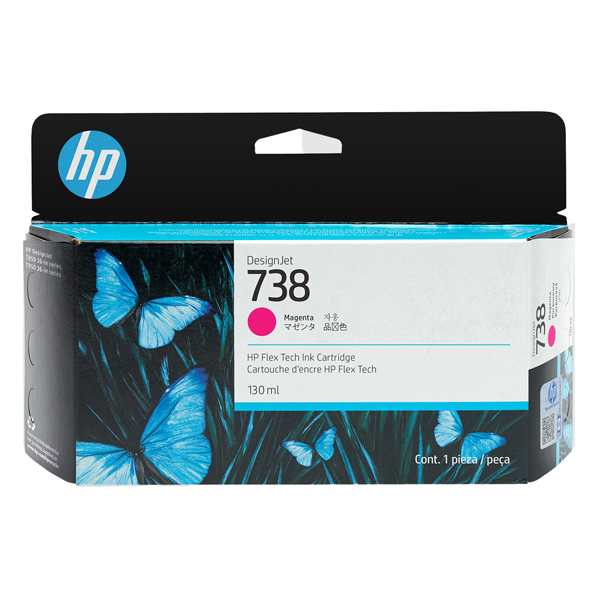 MD_HP498N6A Hp originale - Cartuccia Ink DesignJet 738 - Magenta - 498N6A - 130ml - immagine 1