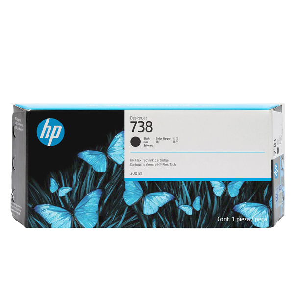 MD_HP498N8A Hp originale - Cartuccia Ink DesignJet 738 - Nero - 498N8A - 300ml - immagine 1