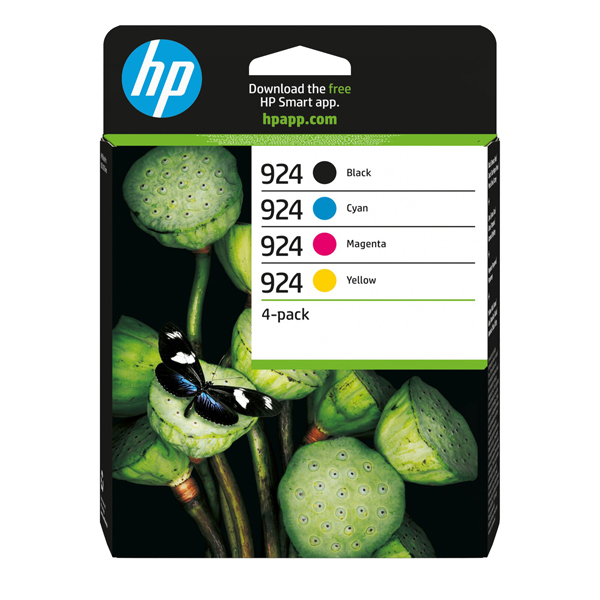 MD_HP6C3Z1NE Hp originale - Cartuccia 924 4-pack - BK/C/M/Y - 6C3Z1NE - immagine 1