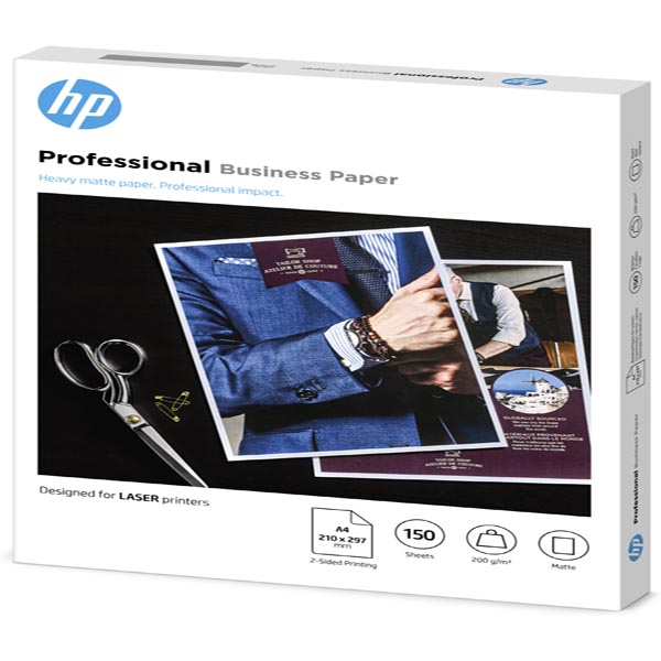 MD_HP7MV80A Hp - Confezione da 150 fogli carta fotografica HP originale opaca professionale A4/210 x 297 mm - 7MV80A - immagine 1