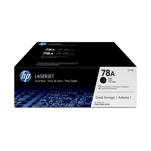 MD_HPCE278AD Hp - Confezione 2 Toner originale - 78A - Nero - CE278AD - 2.100 pag/cad - immagine 1