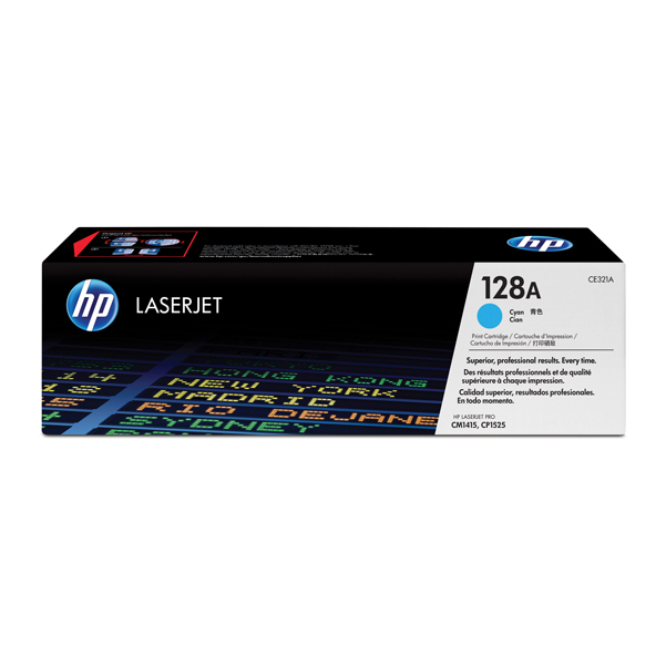 MD_HPCE321A Hp - Toner originale- 128A - Ciano - CE321A - 1.300 pag - immagine 1