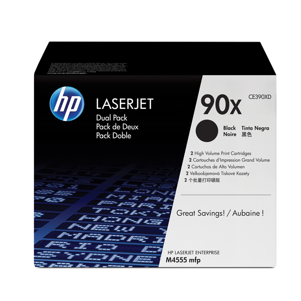 MD_HPCE390XD Hp - Confezione 2 Toner originale - 90X - Nero - CE390XD - 24.000 pag cad - immagine 1