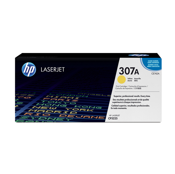 MD_HPCE742A Hp - Toner originale - 307A - Giallo - CE742A - 7.300 pag - immagine 1
