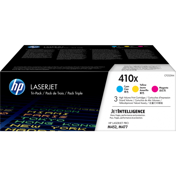 MD_HPCF252XM Hp - Confezione 3 Toner originale - 410X - C/M/Y - CF252XM - 5.000 pag cad - immagine 1