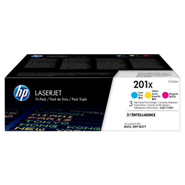 MD_HPCF253XM Hp - Confezione 3 Toner originale - 201X - C/M/Y - CF253XM - 2.300 pag cad - immagine 1