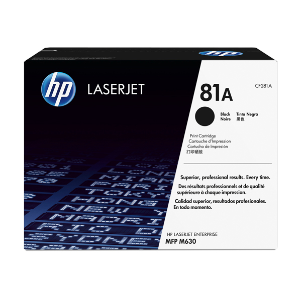 HP LaserJet CF281A Print Cartridge Hp - Toner originale - 81A - Nero - CF281A - 10.500 pag - immagine 1