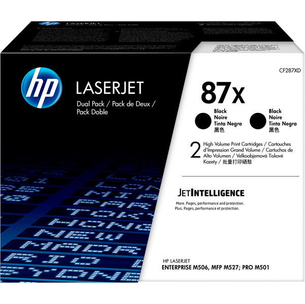 MD_HPCF287XD Hp - Confezione 2 Toner originale - 87X - Nero - CF287XD - 18.000 pag cad - immagine 1