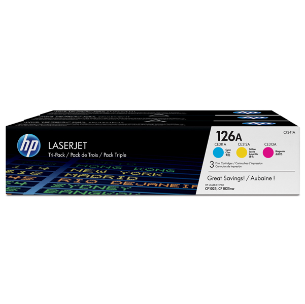 MD_HPCF341A Hp - Toner originale - 126A - C/M/Y - CF341A - 1.000 pag cad - immagine 1