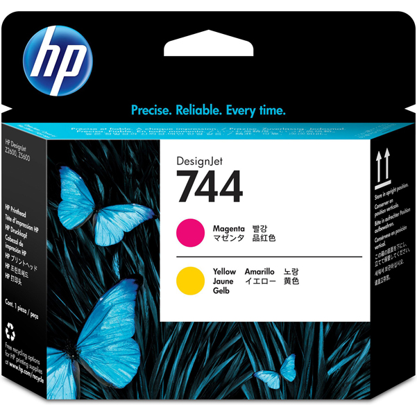 MD_HPF9J87A Hp - Testina originale - 744 - Magenta / Giallo - F9J87A - 6ml/cad - immagine 1
