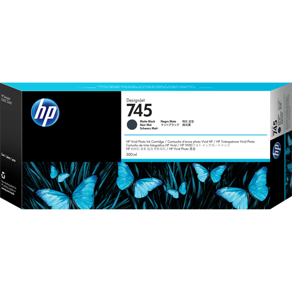 MD_HPF9K05A Hp - Cartuccia ink originale - 745 - Nero opaco - F9K05A - 300ml - immagine 1