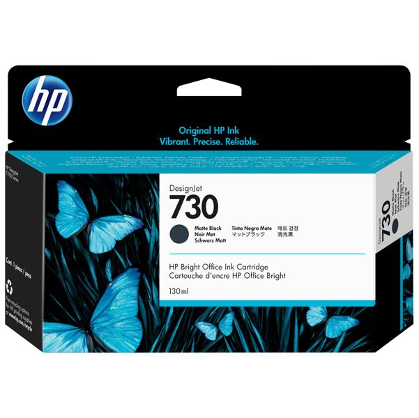 MD_HPP2V65A Hp - Cartuccia ink originale - 730 - Nero opaco - P2V65A - 130ml - immagine 1