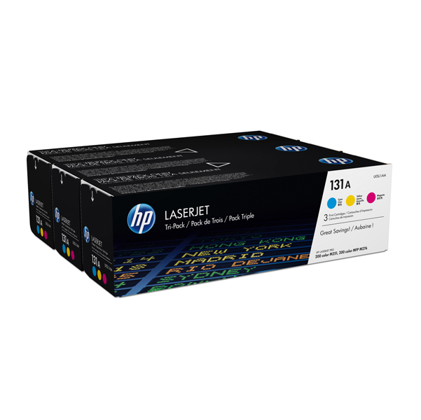 MD_HPU0SL1AM Hp - Confezione 3 Toner originale - 131A - C/M/Y - U0SL1AM - 1.800 pag cad - immagine 1