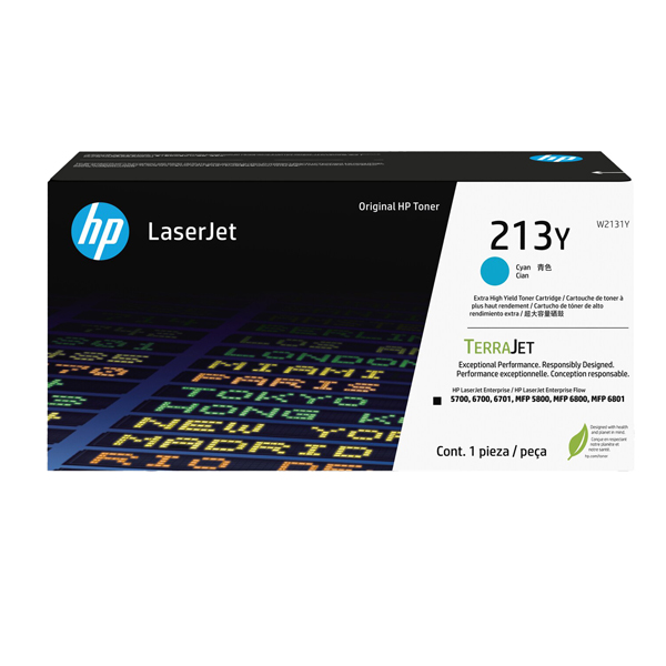 MD_HPW2131Y Hp - Toner originale LaserJet HP 213Y - Ciano - W2131Y - ad altissima capacità - immagine 1