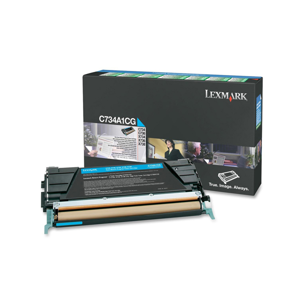 MD_IBM0C734A1CG Lexmark - Toner - Ciano - C734A1CG - return program - 6.000 pag - immagine 1
