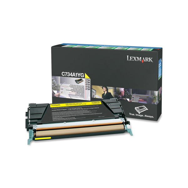 MD_IBM0C734A1YG Lexmark - Toner - Giallo - C734A1YG - return program - 6.000 pag - immagine 1