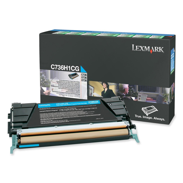 MD_IBM0C736H1CG Lexmark - Toner - Ciano - C734A1CG - return program - 6.000 pag - immagine 1