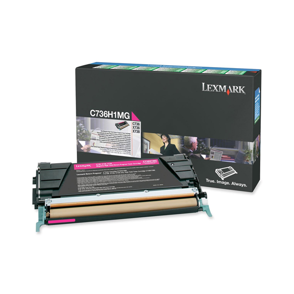 MD_IBM0C736H1MG Lexmark - Toner - Magenta - C736H1MG - return program - 10.000 pag - immagine 1