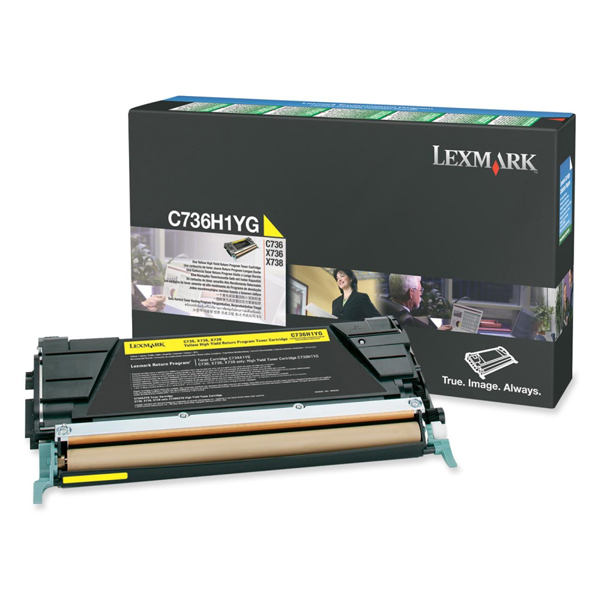 MD_IBM0C736H1YG Lexmark - Toner - Giallo - C736H1YG - return program - 10.000 pag - immagine 1