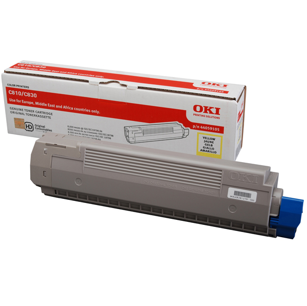 MD_OKIC810Y Oki - Toner - Giallo - C-810 C-830 - 44059105 - 8.000 pag - immagine 1