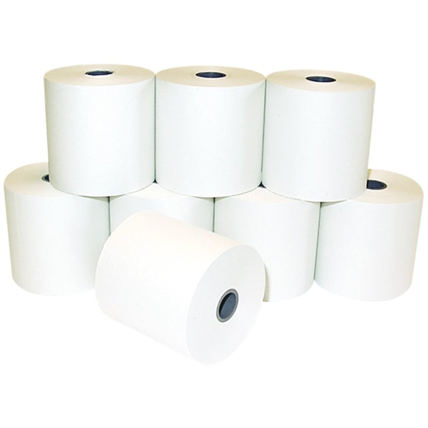 MD_OLIB0410K Rotolo per calcolatrice Logos - 57 mm x 47 mt - carta termica - Olivetti - scatola 10 pezzi - immagine 1