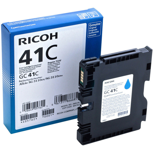 MD_RICRHGC41C Ricoh - Toner - Ciano - 405762 - 2.200 pag - immagine 1
