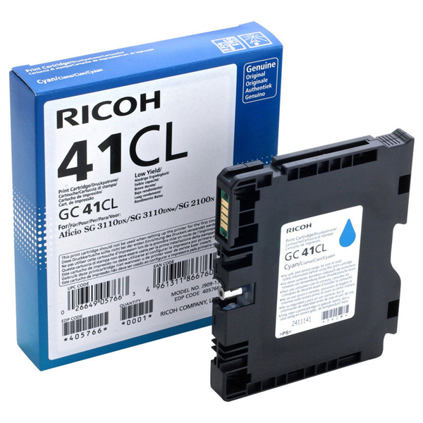 MD_RICRHGC41LC Ricoh - Toner - Ciano - 405766 - 600 pag - immagine 1