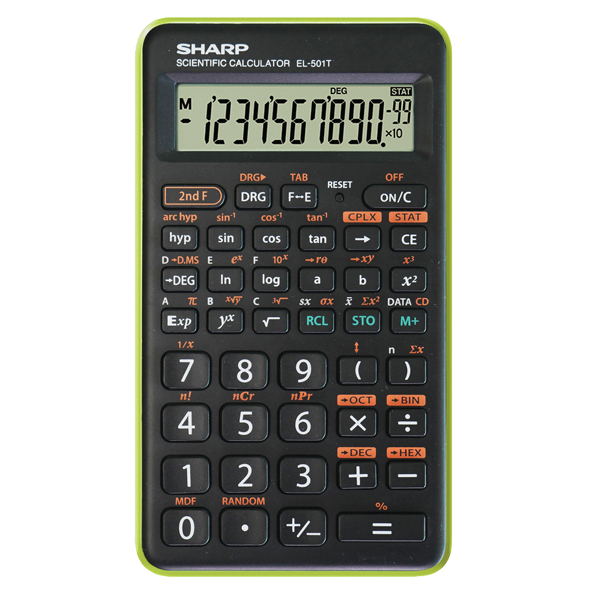 MD_SHAEL501TBGR Sharp - Calcolatrice scientifica - verde - EL 501TBGR - immagine 1