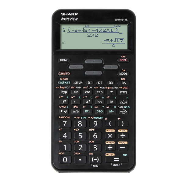 MD_SHAELW531TLBK Sharp - Calcolatrice Scientifica EL-W531TL - Nero - ELW531TLBBK - immagine 1