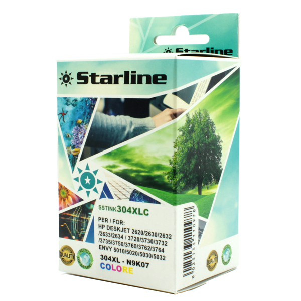MD_SSTINK304XLC Starline - Cartuccia Ink Compatibile - per HP - 304XL- C/M/Y - 20 ml - immagine 1