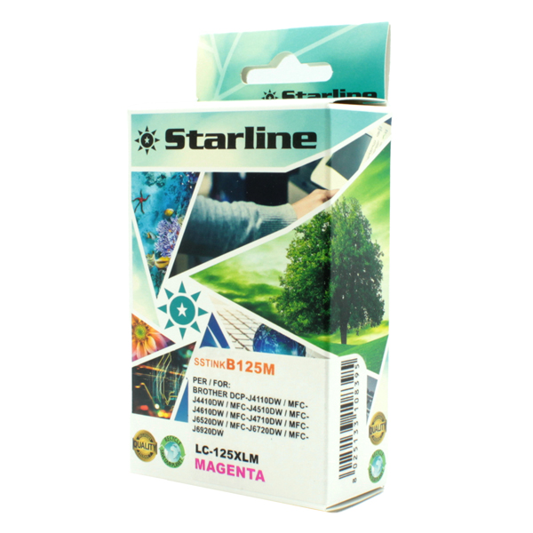 MD_SSTINKB125M Starline - Cartuccia ink - per Brother - Magenta - LC125XLM - 16,6ml - immagine 1