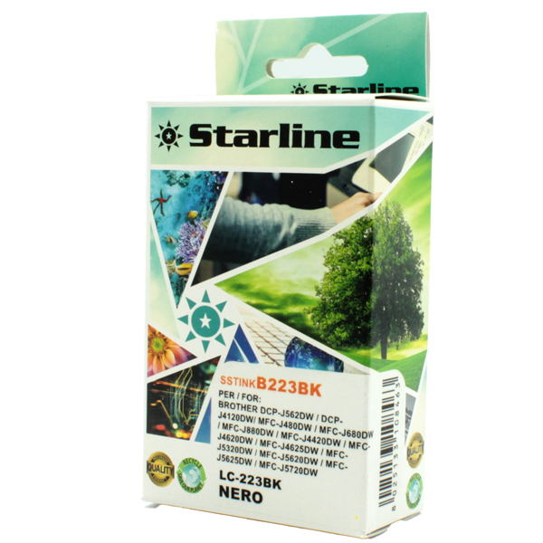 MD_SSTINKB223BK Starline - Cartuccia ink - per Brother - Nero - LC223BK - 14,6ml - immagine 1