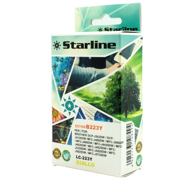 MD_SSTINKB223Y Starline - Cartuccia ink - per Brother - Giallo - LC223Y - 9ml - immagine 1
