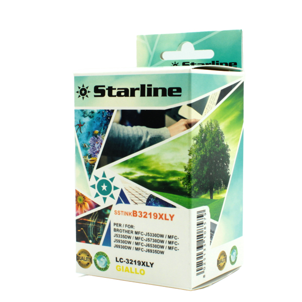 MD_SSTINKB3219XLY Starline - Cartuccia ink - per Brother - Giallo - LC3219XLY - 17ml - immagine 1