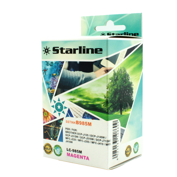 MD_SSTINKB985M Starline - Cartuccia ink - per Brother - Magenta - LC985M - 15ml - immagine 1
