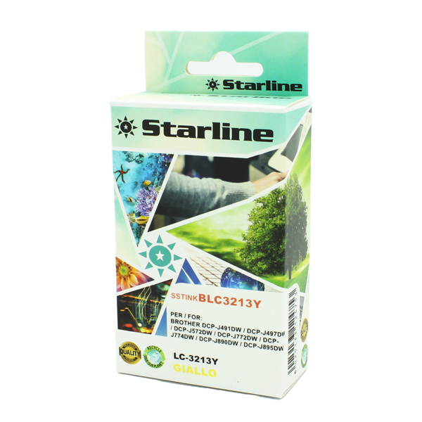 MD_SSTINKBLC3213Y Starline - Cartuccia Ink per print C/BROTHER LC-3213Y - Giallo - immagine 1