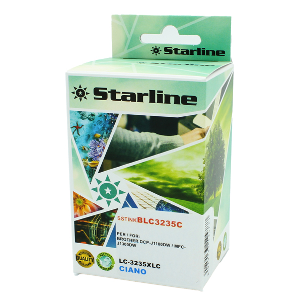 MD_SSTINKBLC3235C Starline - Cartuccia Ink per print C/BROTHER LC-3235XLC - Ciano - immagine 1