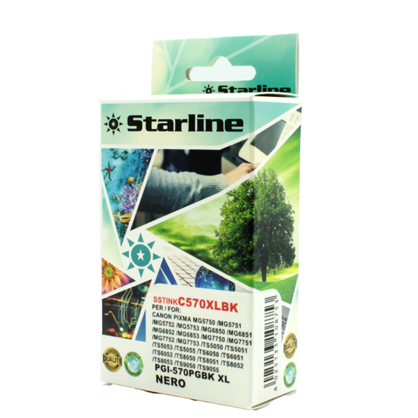MD_SSTINKC570XLBK Starline - Cartuccia ink - per Canon - Nero - PGI570BK - 23,4ml - immagine 1